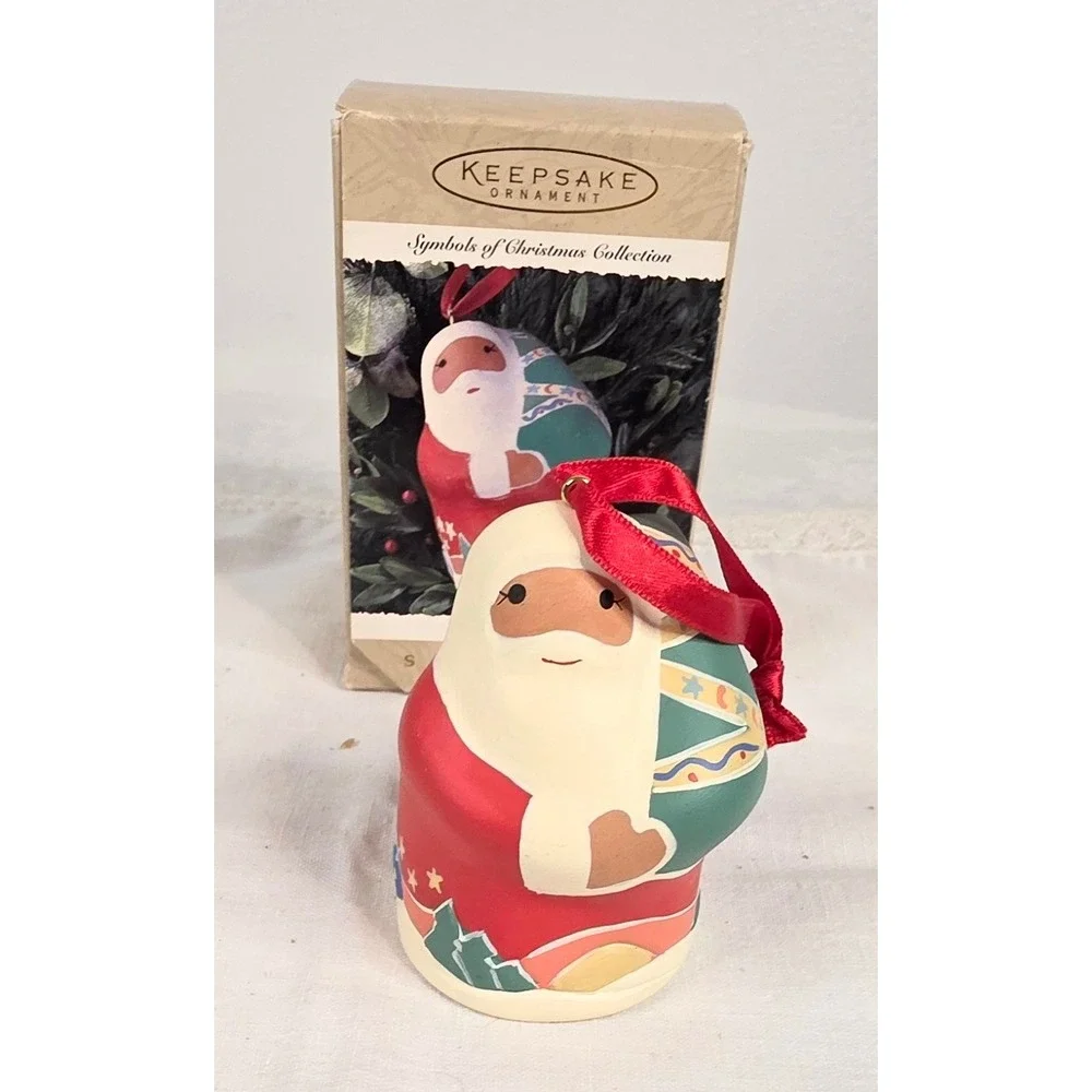 Hallmark Keepsake Jolly Santa Ornament Symbols of Christmas Patricia Andrews Box